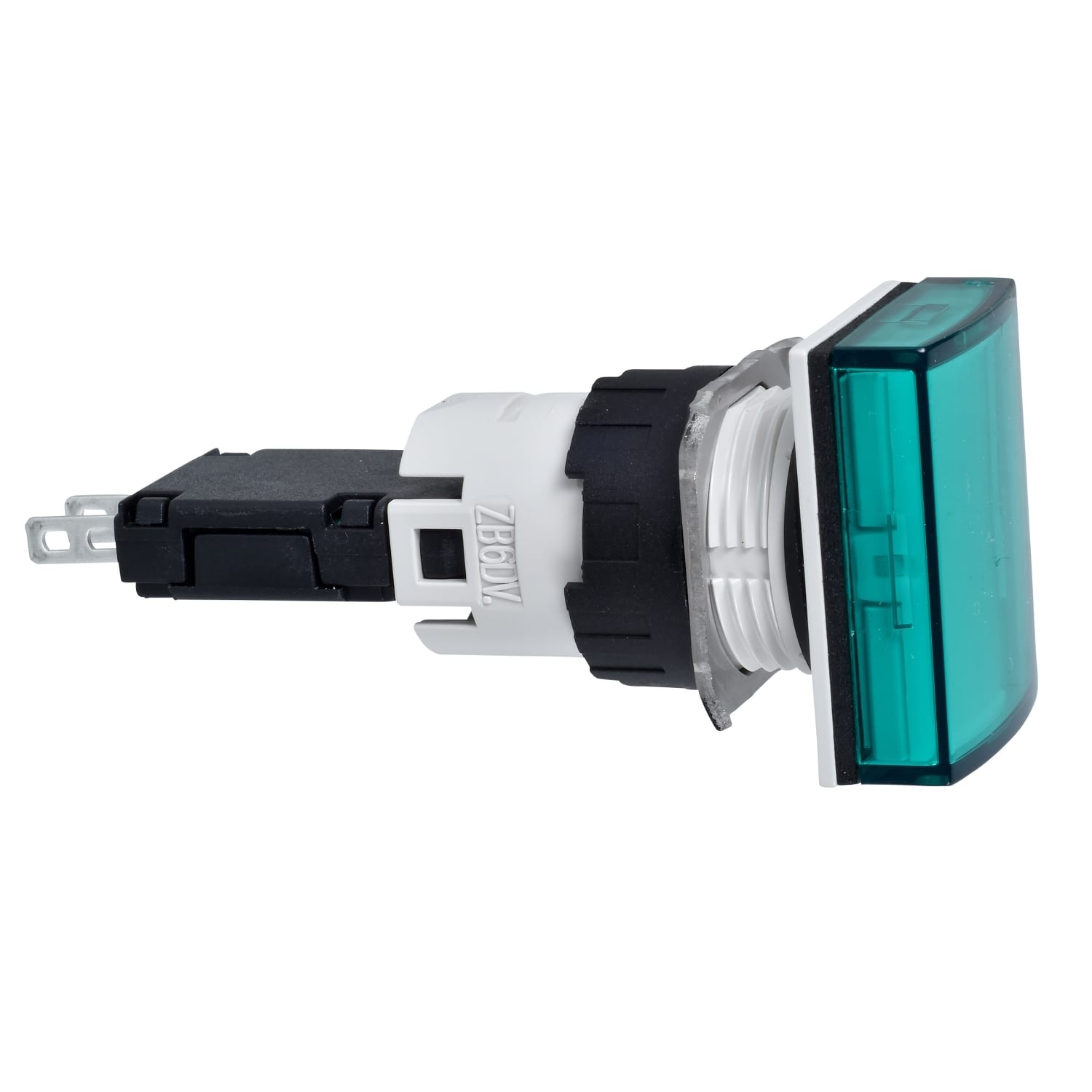 SCHNEIDER ELECTRIC - Lampada spia rettangolare Ø16 - IP65 - verde - LED integrato - 24V