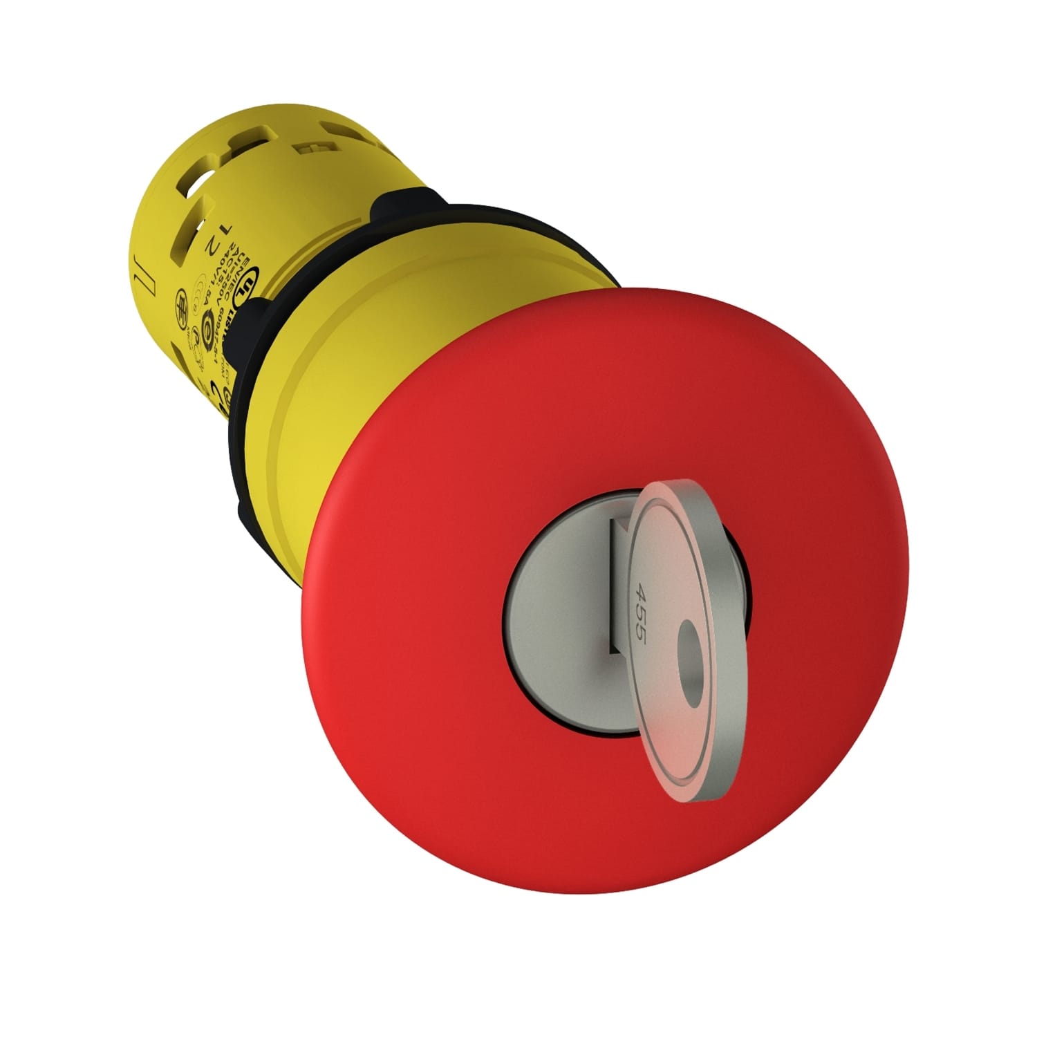 SCHNEIDER ELECTRIC - Pulsante emergenza Ø22 - rosso - testa fungo Ø40 - sblocco a chiave 1NO+1NC