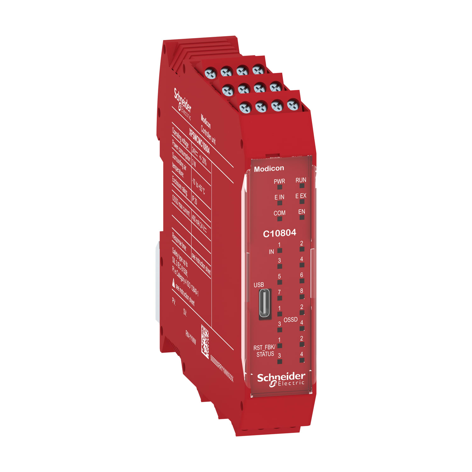 SCHNEIDER ELECTRIC - CPU di sicurezza Modicon XPSMCM, 8 ingressi + 4 uscite digitali a singolo canale SIL3, morsetti a vite