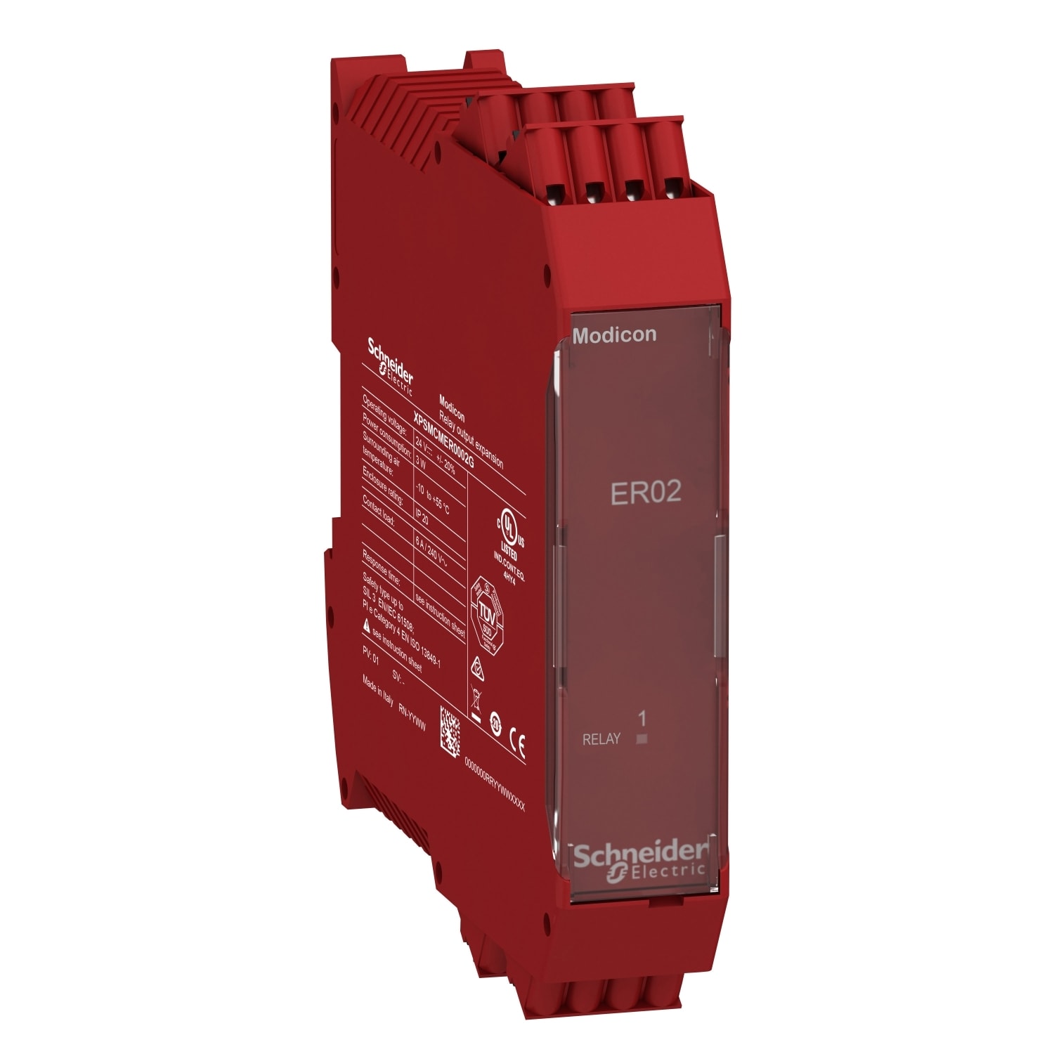 SCHNEIDER ELECTRIC - Modulo espansione di sicurezza, Modicon XPSMCM, 2 uscite a relè con cablaggio esterno, morsetti a molla