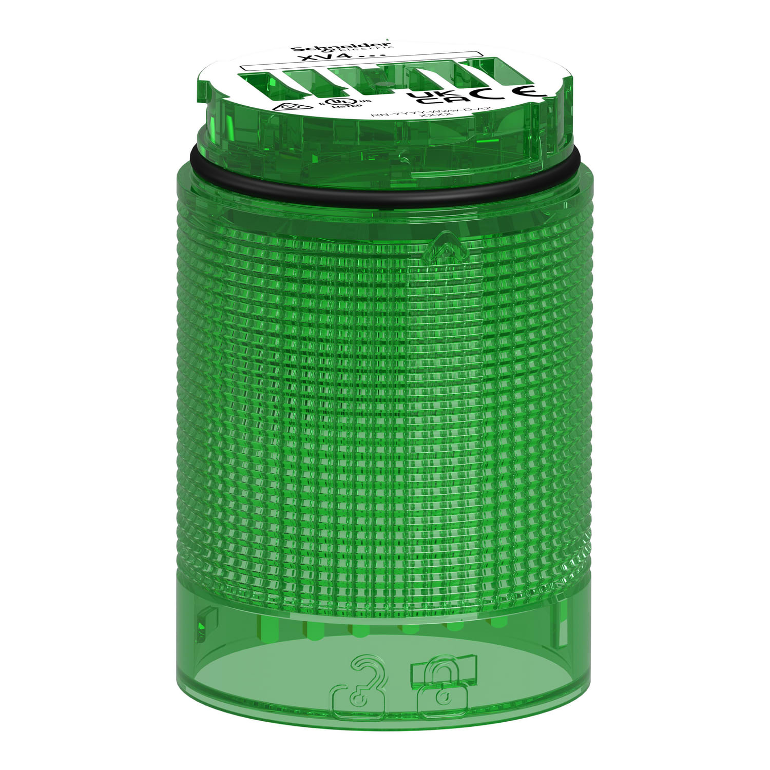SCHNEIDER ELECTRIC - Elemento luminoso, Harmony XV4, colonna luminosa modulare Ø40mm, verde, fissa