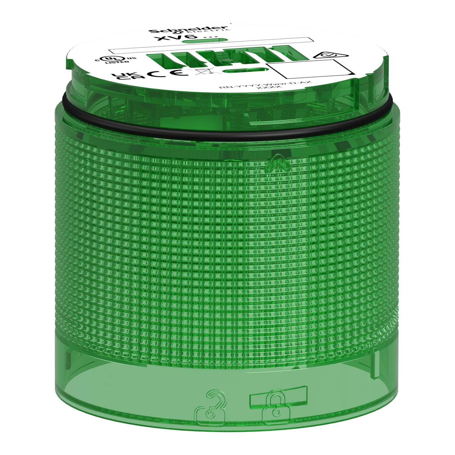 SCHNEIDER ELECTRIC - Elemento luminoso, Harmony XV6, colonna luminosa modulare Ø60mm, verde, fissa