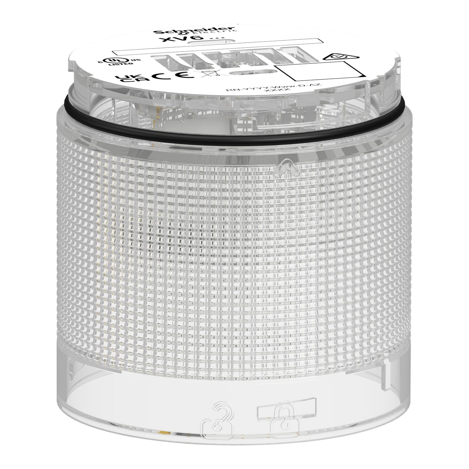 SCHNEIDER ELECTRIC - Elemento luminoso, Harmony XV6, colonna luminosa modulare Ø60mm, bianco, fissa
