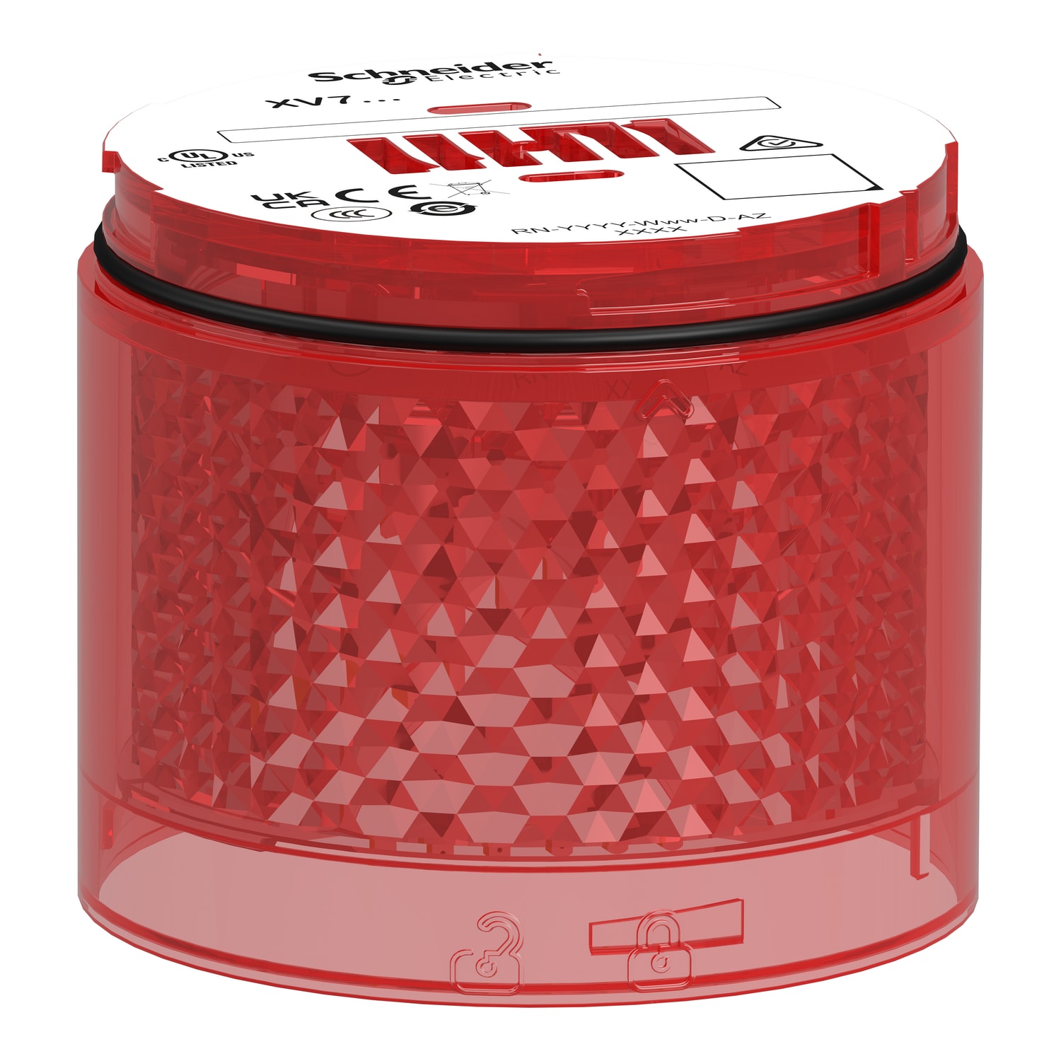 SCHNEIDER ELECTRIC - Elemento luminoso, Harmony XVB7, rosso, Ø70mm, lampeggiante