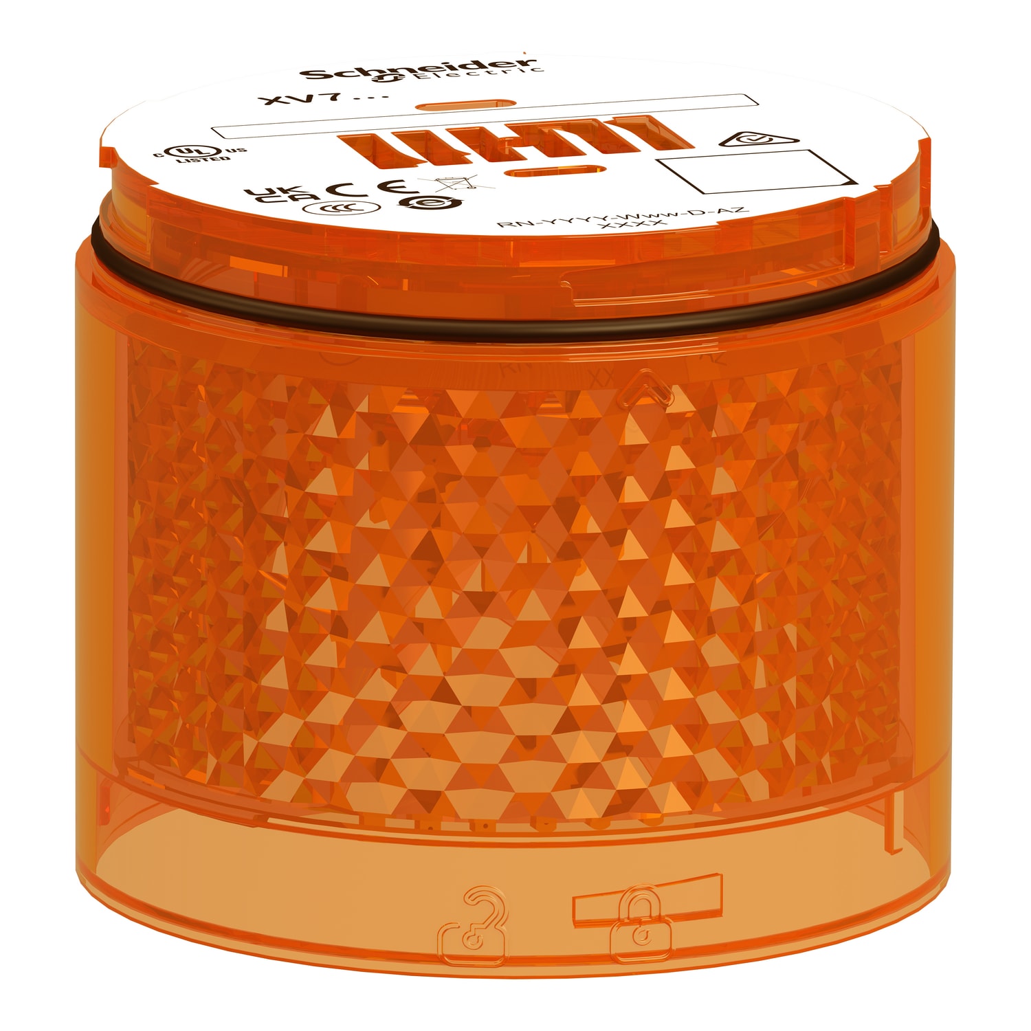SCHNEIDER ELECTRIC - Elemento luminoso, Harmony XVB7, arancione, Ø70mm, lampeggiante