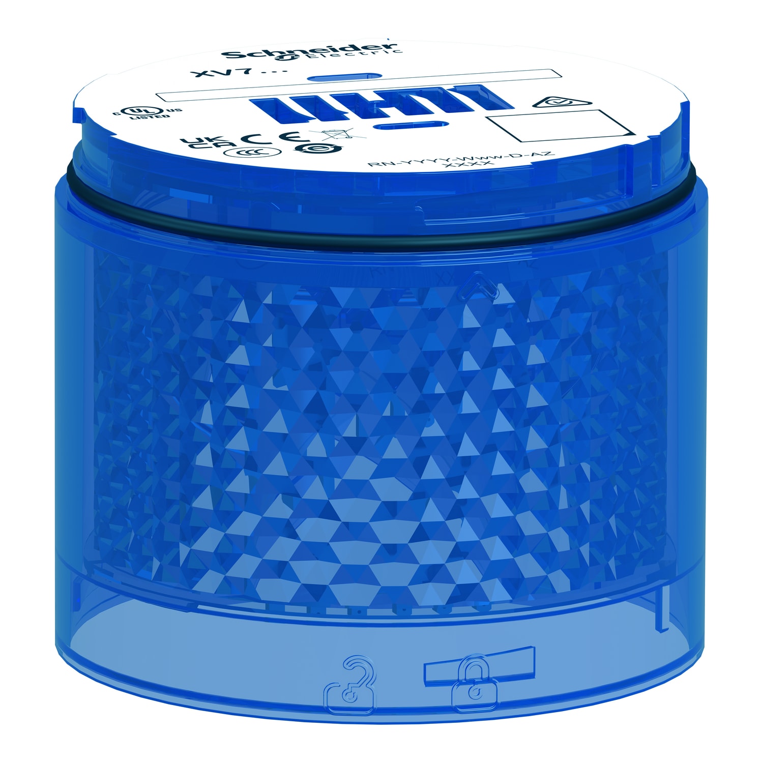 SCHNEIDER ELECTRIC - Elemento luminoso, Harmony XVB7, blu, Ø70mm, lampeggiante