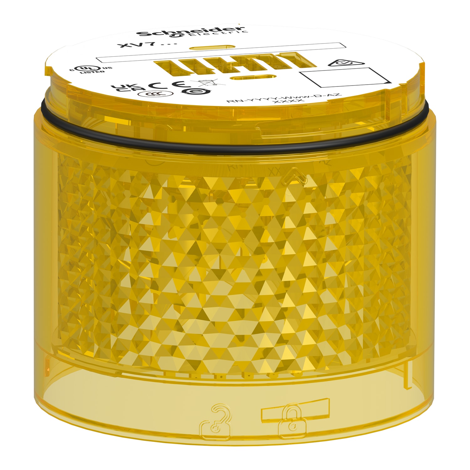 SCHNEIDER ELECTRIC - Elemento luminoso, Harmony XVB7, giallo, Ø70mm, lampeggiante
