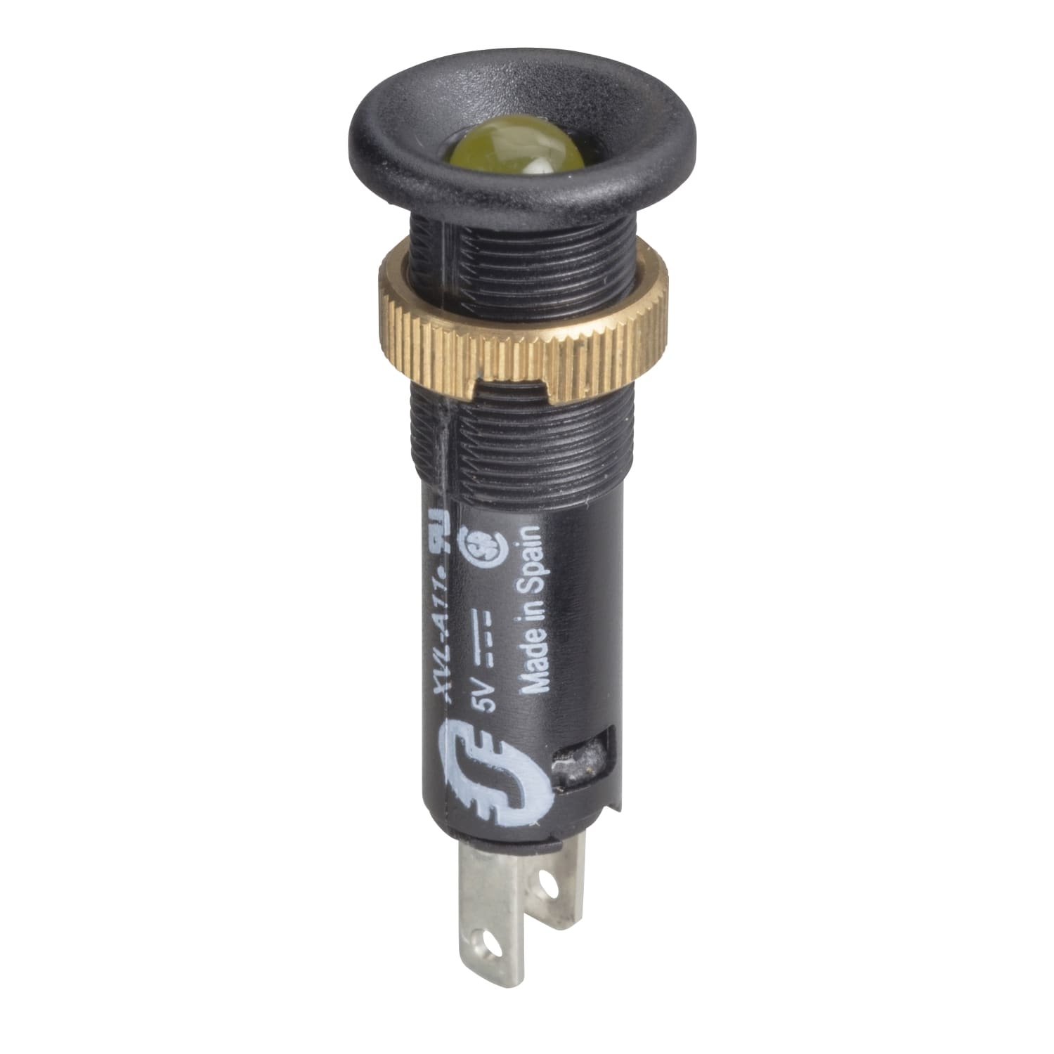 SCHNEIDER ELECTRIC - Lampada spia Ø8 - IP40 - gialla arancio - LED sporgente - 12V - faston