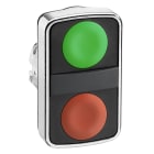 SCHNEIDER ELECTRIC - Testa pulsante doppio Ø22 - rossa + verde - senza marcatura - IP40