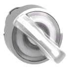 SCHNEIDER ELECTRIC - Testa selettore luminoso -Harmony XB4 - 2 posizioni Ø22 - bianco- per LED universale, metallo
