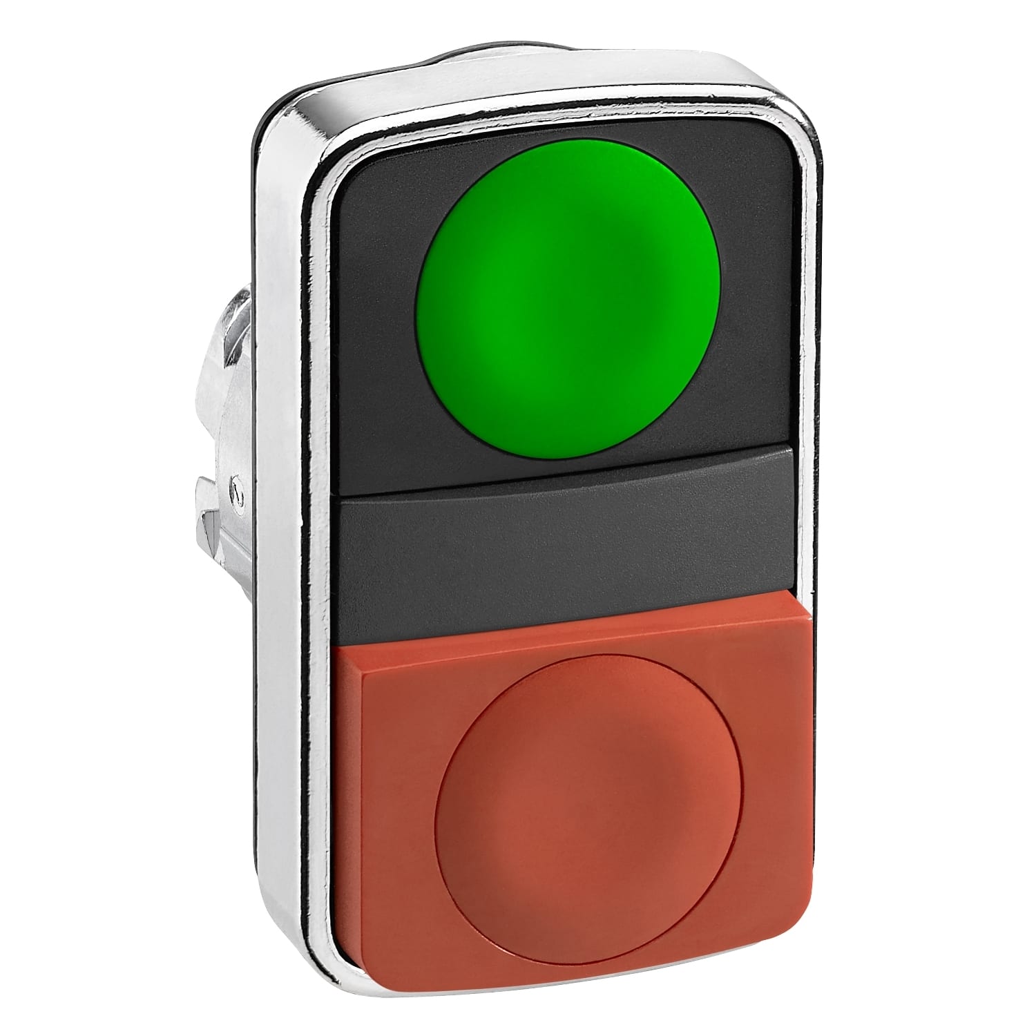 SCHNEIDER ELECTRIC - Testa pulsante doppio Ø22 - rossa + verde - senza marcatura - IP40