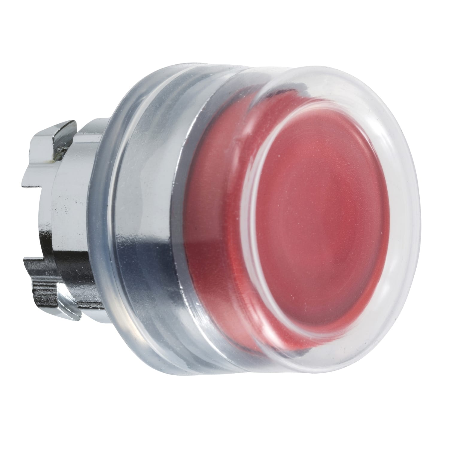 SCHNEIDER ELECTRIC - Testa pulsante Ø22 - sporgente—rossa - (silicone trasparente)