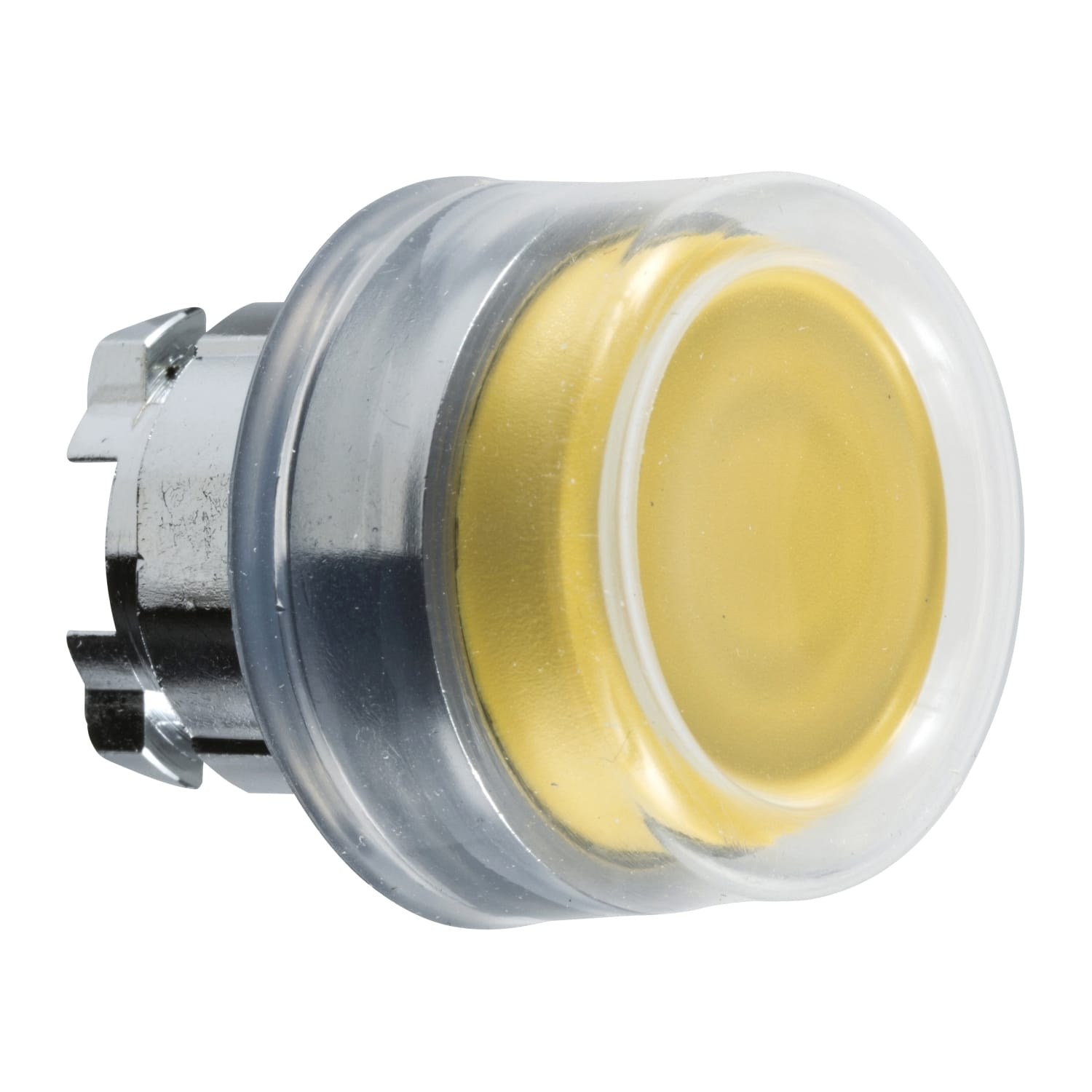 SCHNEIDER ELECTRIC - Testa pulsante Ø22 - sporgente—gialla - (silicone trasparente)
