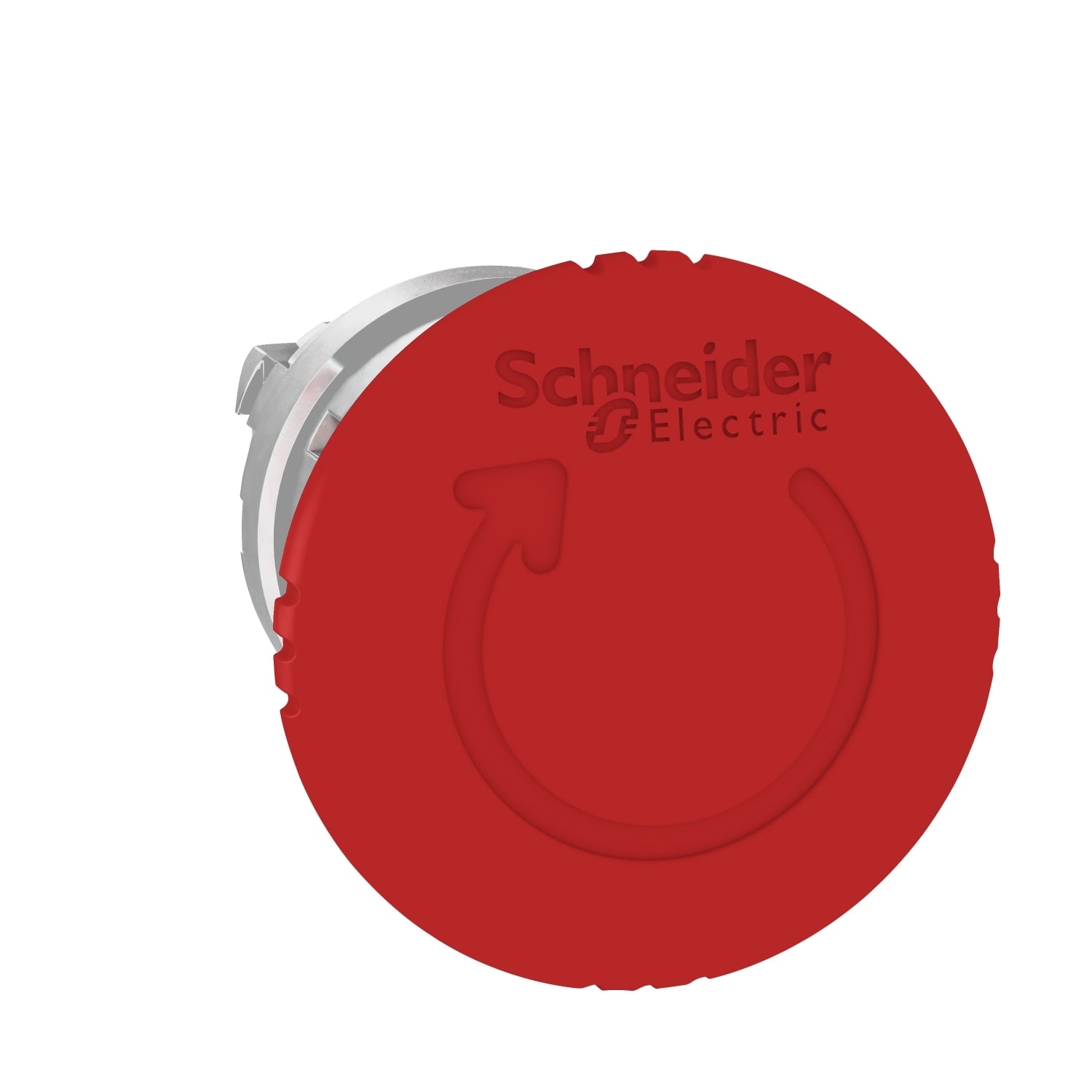 SCHNEIDER ELECTRIC - Arresto di emergenza - metallo - diametro 22mm - testa pulsante a fungo rosso 40mm - ad aggancio - girare per sbloccare