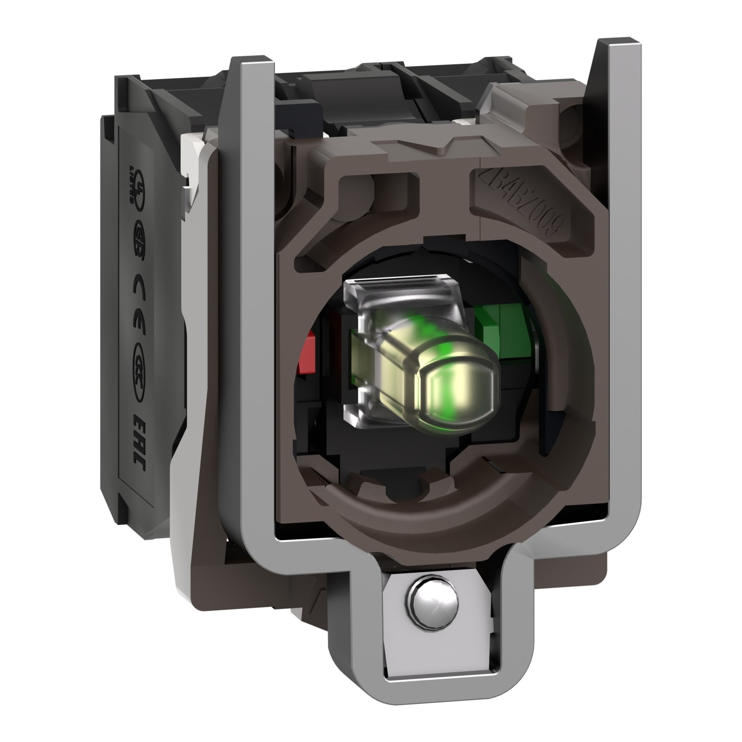 SCHNEIDER ELECTRIC - Corpo per pulsante luminoso Ø22 - LED universale 1NO+1NC -24Vac/dc