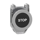 SCHNEIDER ELECTRIC - Testa pulsante nero filopannello con marcatura STOP