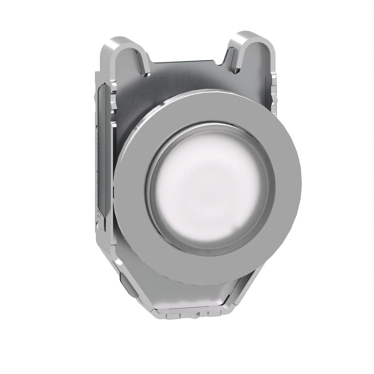 SCHNEIDER ELECTRIC - Testa pulsante luminoso sporgente bianco filopannello ad aggancio passo-passo- per LED universale- Ø30