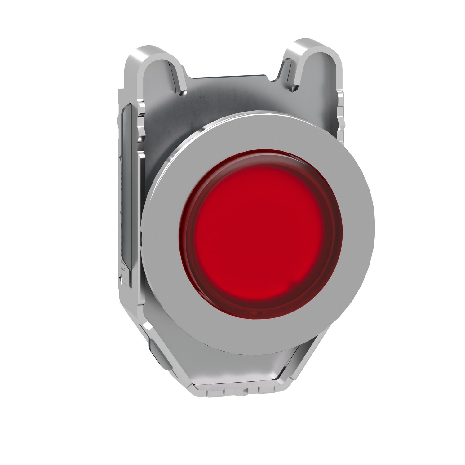 SCHNEIDER ELECTRIC - Testa pulsante luminoso sporgente rosso filopannello ad aggancio passo-passo- per LED universale- Ø30