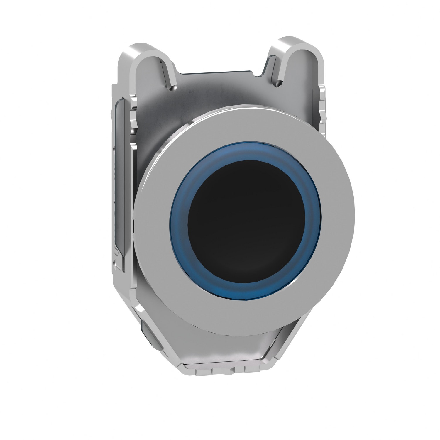 SCHNEIDER ELECTRIC - Testa pulsante con anello luminoso  blu filopannello- per LED universale- Ø30