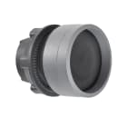 SCHNEIDER ELECTRIC - Harmony XB5, testa pulsante, plastica, guardia alta, nero, 22mm, ad impulso, senza marcatura, ghiera grigia