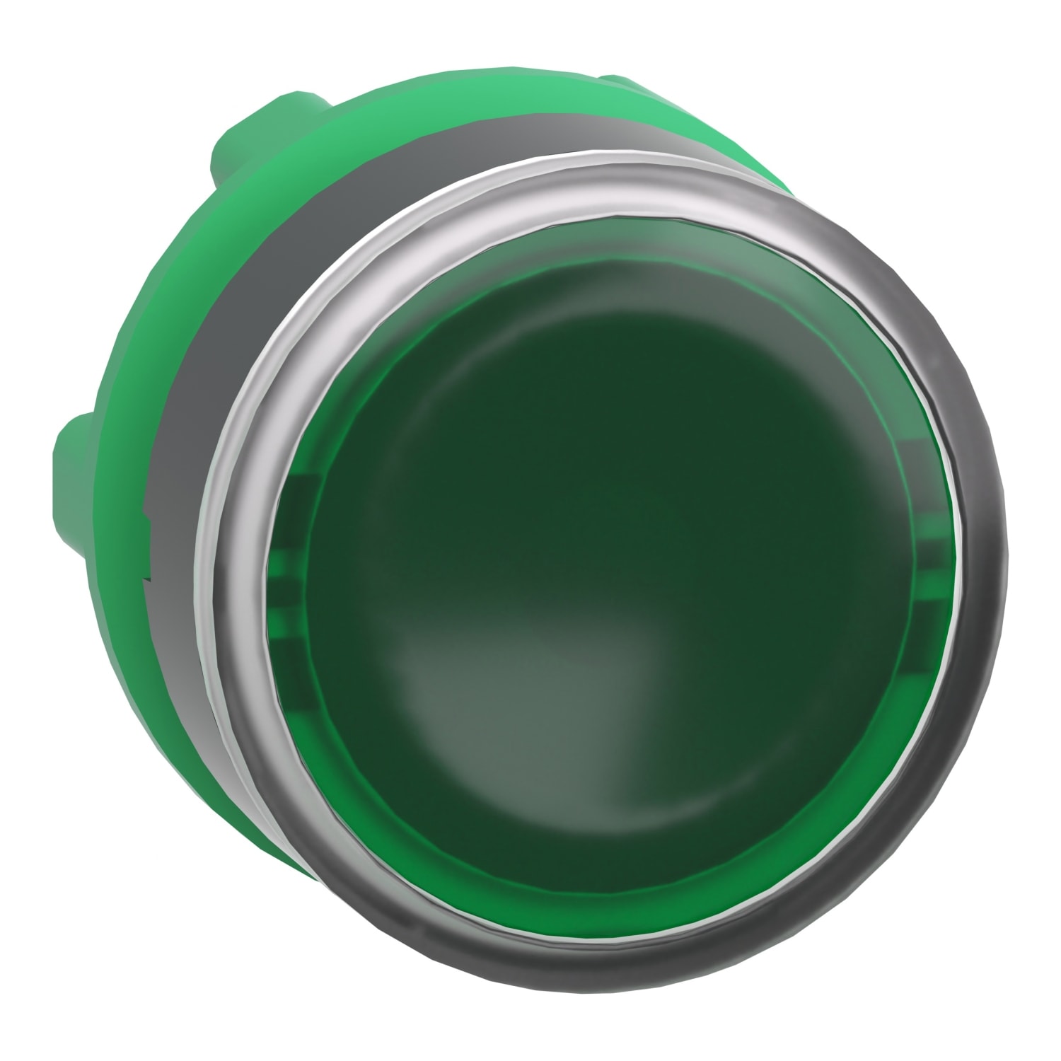SCHNEIDER ELECTRIC - Testa pulsante luminoso Ø22 - verde - per inserimento etichetta- per LED universale