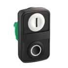 SCHNEIDER ELECTRIC - Testa pulsante doppio Ø22 - bianco + nera - 0/I - IP66
