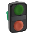 SCHNEIDER ELECTRIC - Testa pulsante doppio Ø22 - rosso + verde - senza marcatura