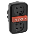 SCHNEIDER ELECTRIC - Filo/rosso sporgente/filo testa pulsante triplo Ø22 senza marcatura