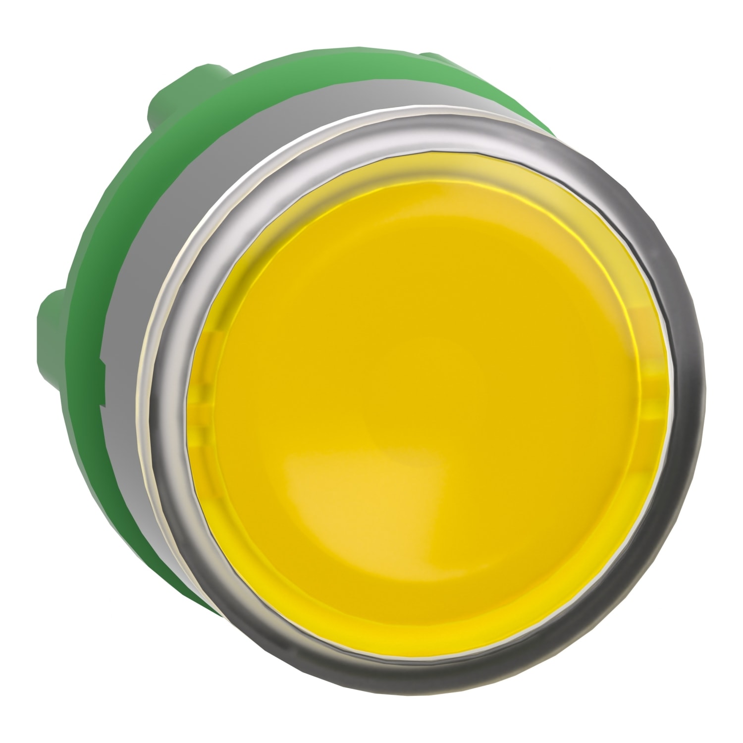SCHNEIDER ELECTRIC - Testa pulsante giallo per etichette ghiera grigia- per LED universale- Ø22