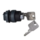 SCHNEIDER ELECTRIC - Testa pulsante a chiave, Harmony XB5, plastica, nero, 22mm, chiave 4A185, 3 posizioni, premere per sbloccare