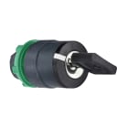 SCHNEIDER ELECTRIC - Testa selettore a chiave, Harmony XB5, plastica, nero, 22mm, chiave 8D1, 2 posizioni, fisse, estrazione a destra