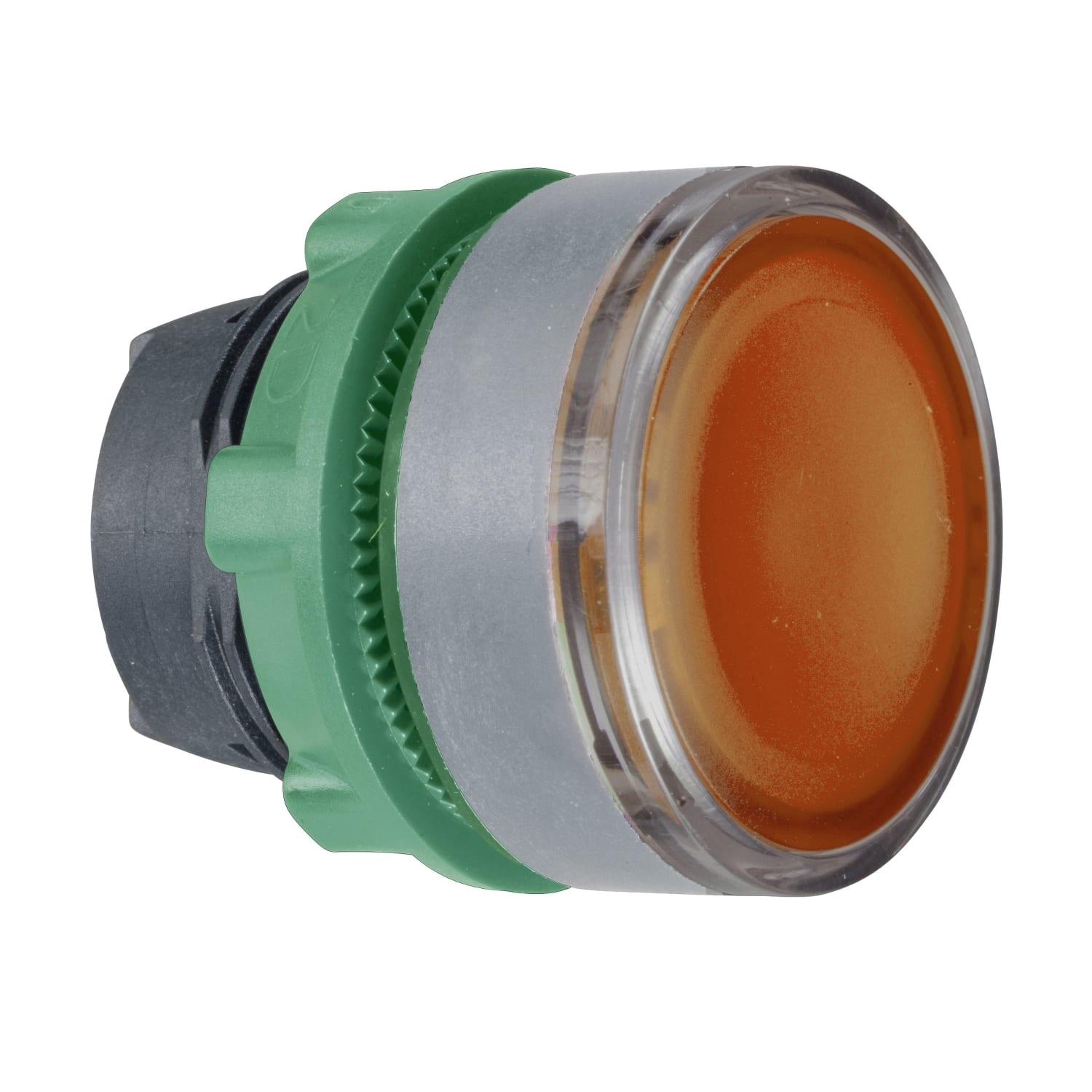 SCHNEIDER ELECTRIC - Testa pulsante luminoso arancione ghiera grigia- per LED universale- Ø22