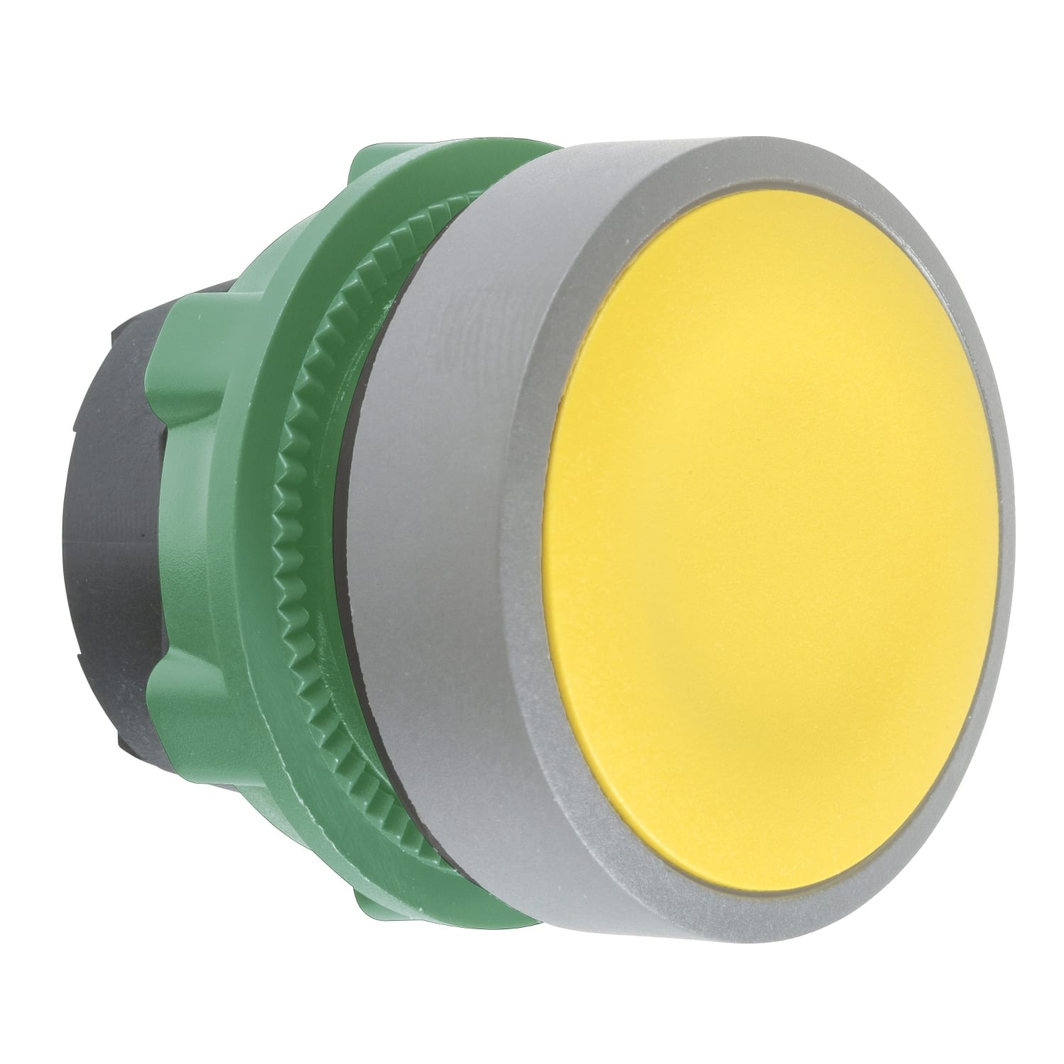 SCHNEIDER ELECTRIC - Testa pulsante giallo ghiera grigia