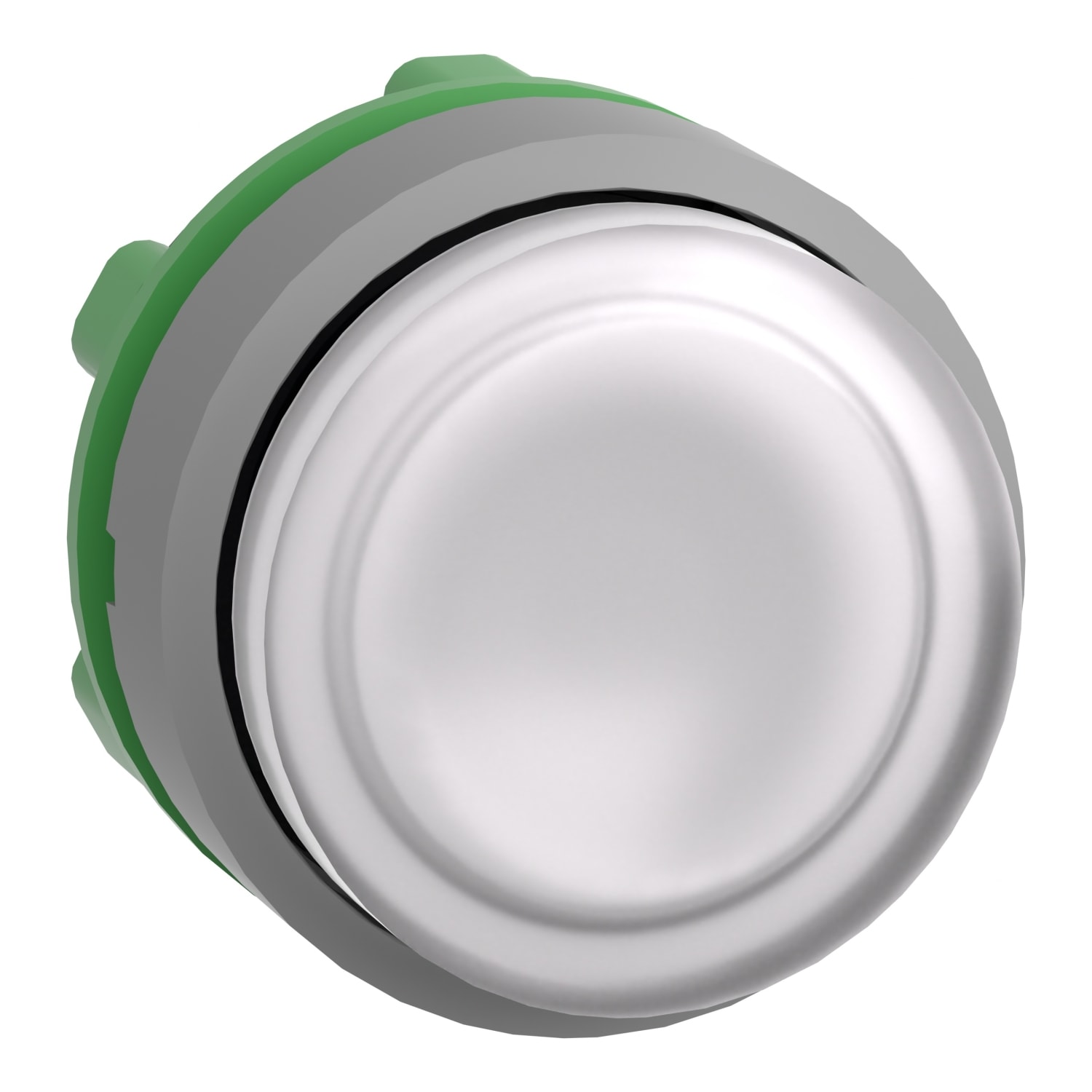 SCHNEIDER ELECTRIC - Testa pulsante luminoso bianco ghiera grigia- per LED universale - Ø22