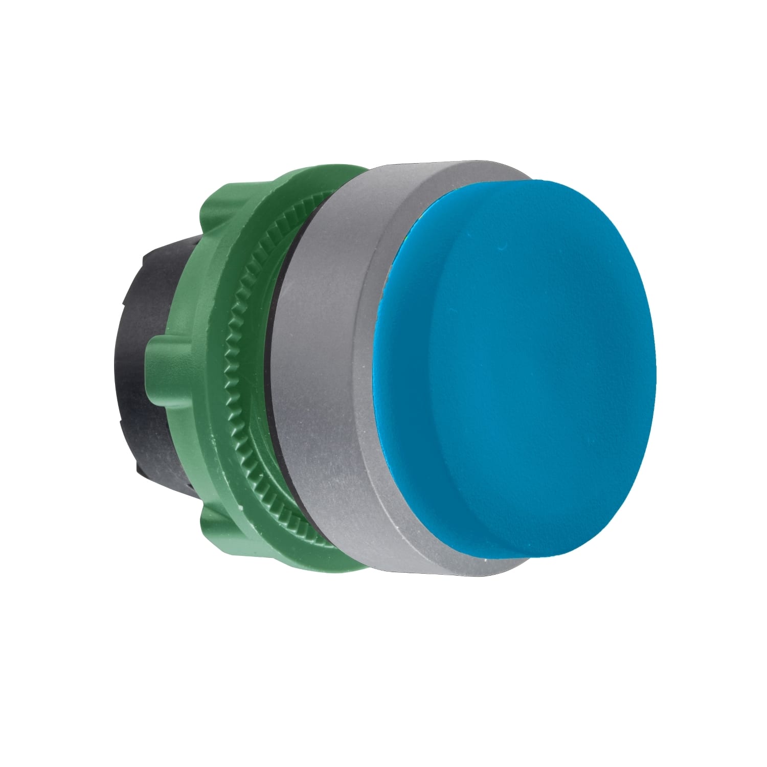 SCHNEIDER ELECTRIC - Testa pulsante blu ghiera grigia