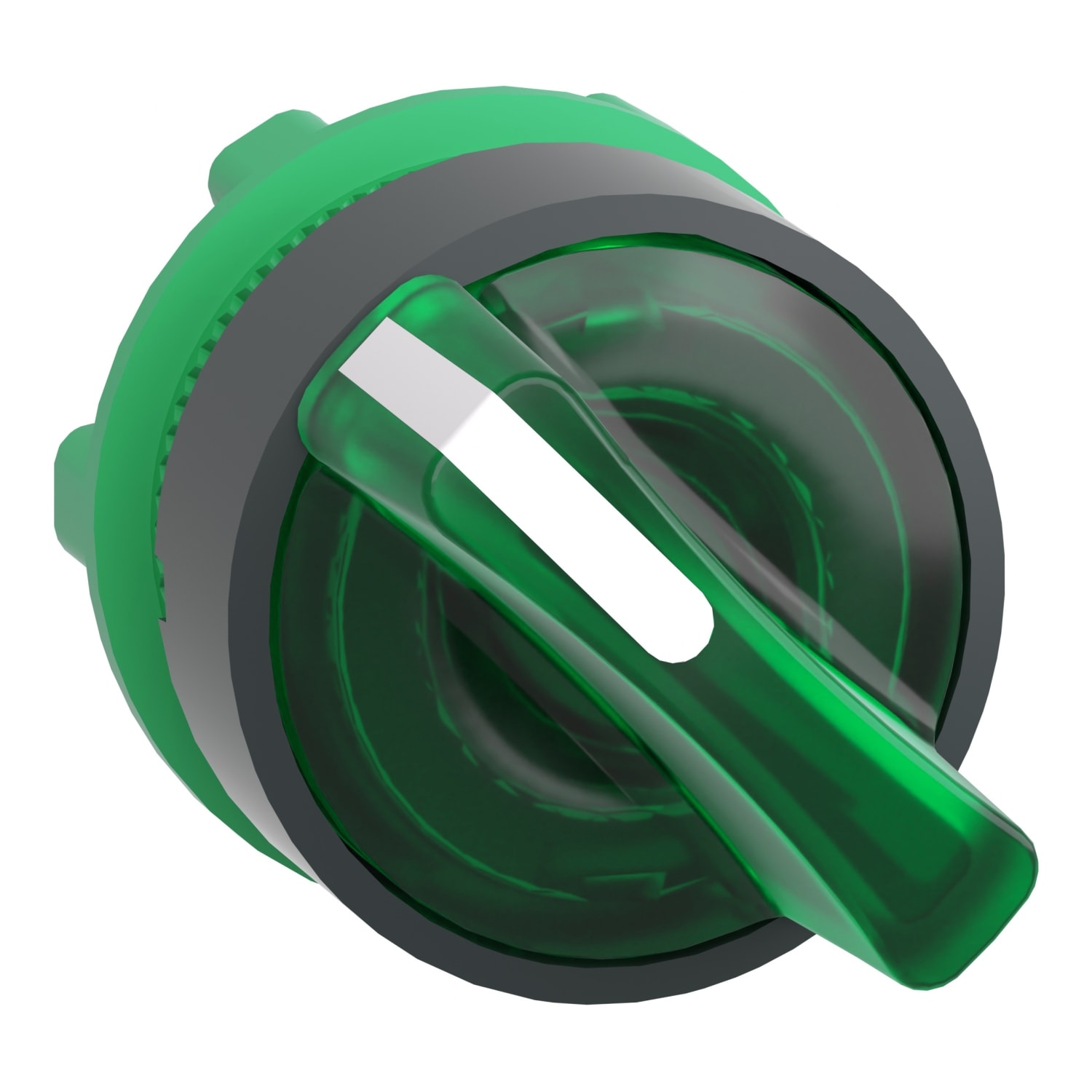 SCHNEIDER ELECTRIC - Testa selettore luminoso, Harmony XB5,  plastica, leva verde, 22mm, per LED universale, 2 posizioni fisse