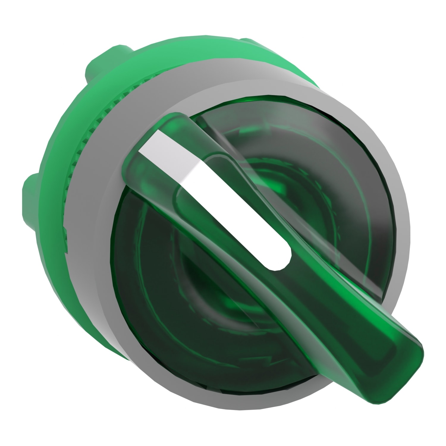 SCHNEIDER ELECTRIC - Testa selettore luminoso verde ghiera grigia- per LED universale- Ø22