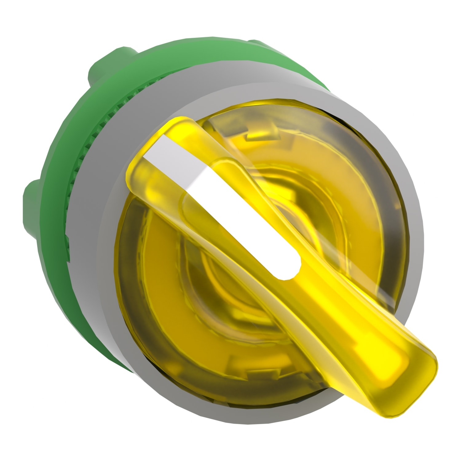 SCHNEIDER ELECTRIC - Testa selettore luminoso giallo ghiera grigia- per LED universale- Ø22