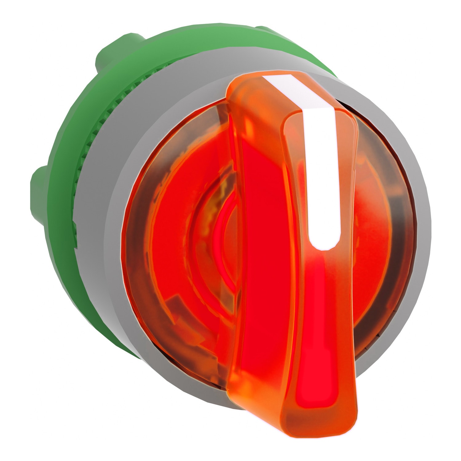 SCHNEIDER ELECTRIC - Testa selettore luminoso arancio ghiera grigia -ghiera grigia- per LED universale- Ø22