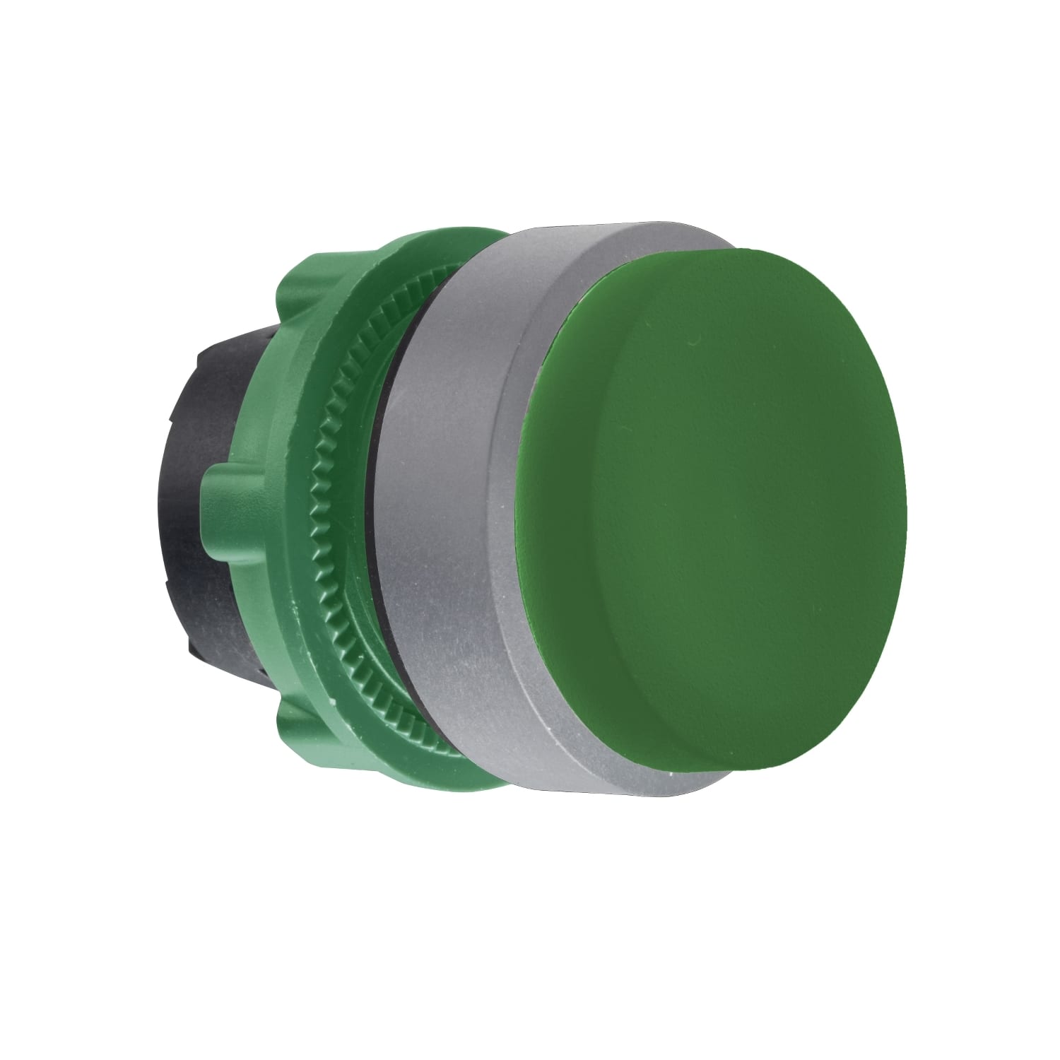 SCHNEIDER ELECTRIC - Testa pulsante verde ghiera grigia