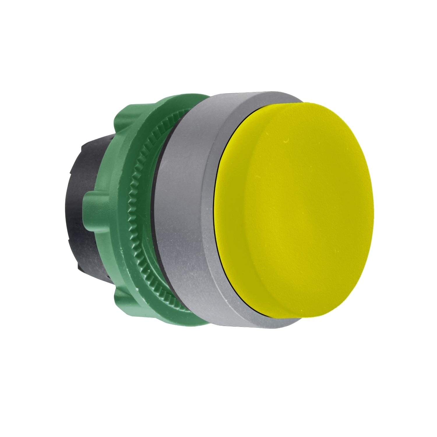SCHNEIDER ELECTRIC - Testa pulsante giallo ghiera grigia