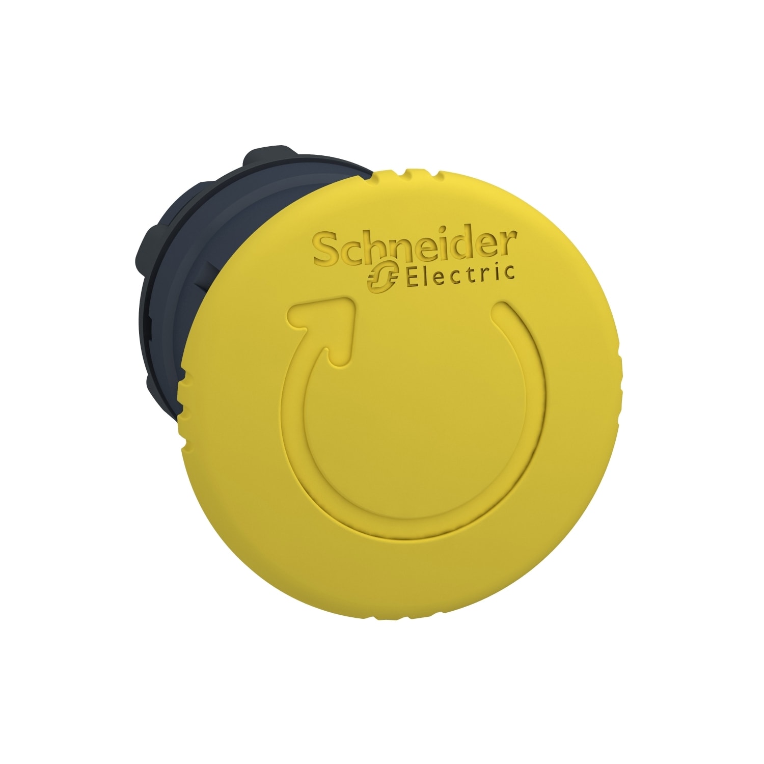 SCHNEIDER ELECTRIC - Testa pulsante Ø22 - ad aggancio - giallo - fungo Ø40