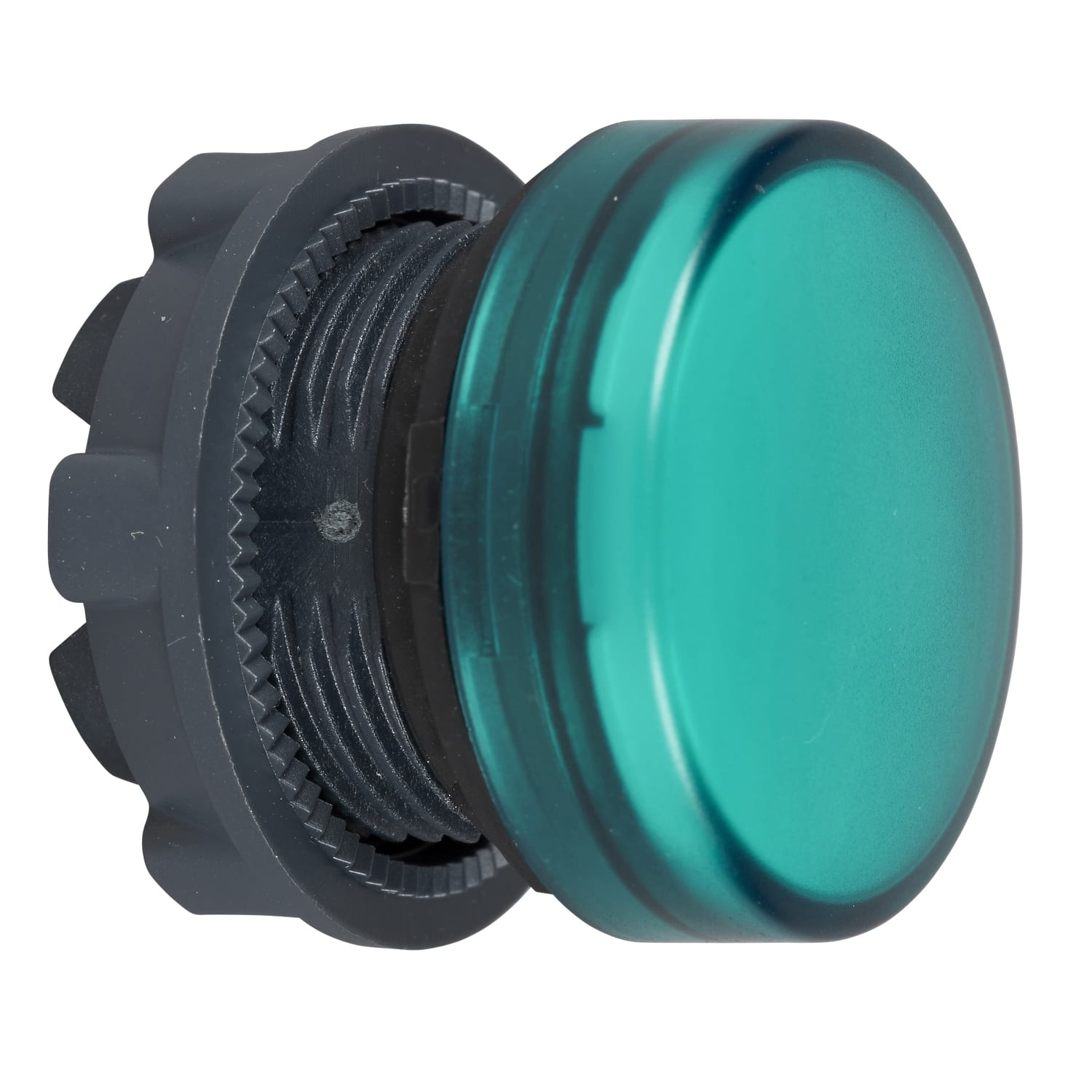 SCHNEIDER ELECTRIC - Testa lampada spia Ø22 - circolare - gemma liscia verde