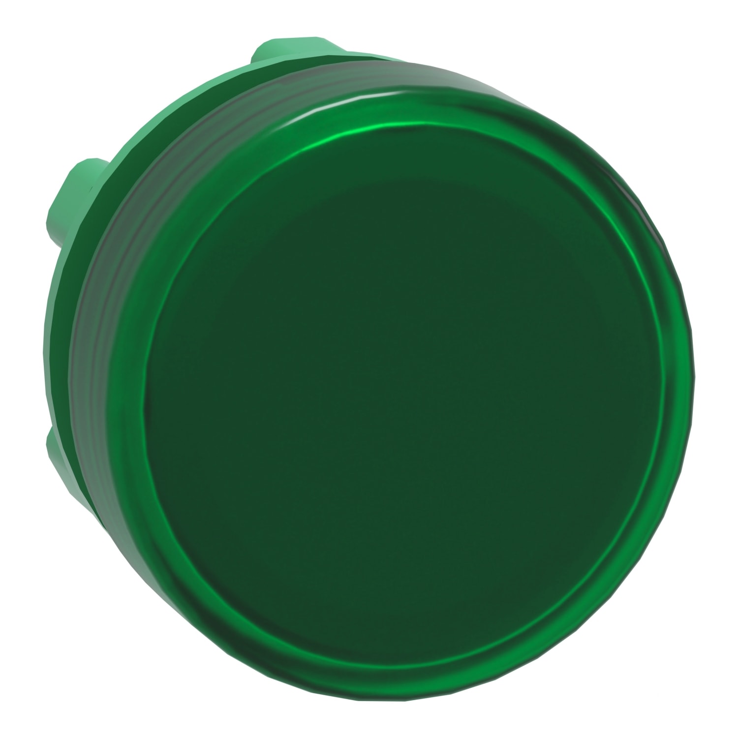 SCHNEIDER ELECTRIC - Testa lampada spia Ø22 - circolare - gemma liscia verde- per LED universale