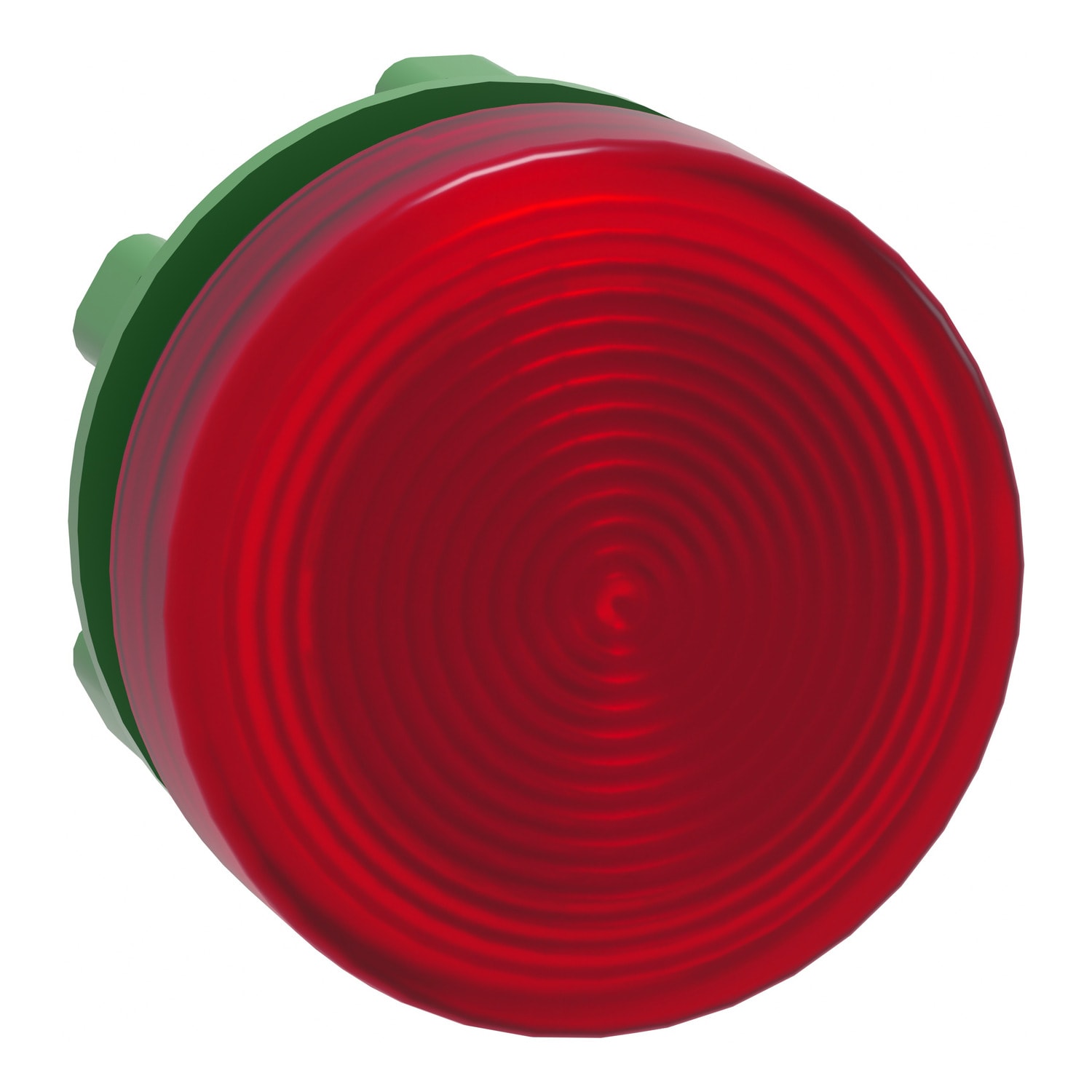 SCHNEIDER ELECTRIC - Testa lampada spia Ø22 - circolare - gemma striata rossa- per LED universale