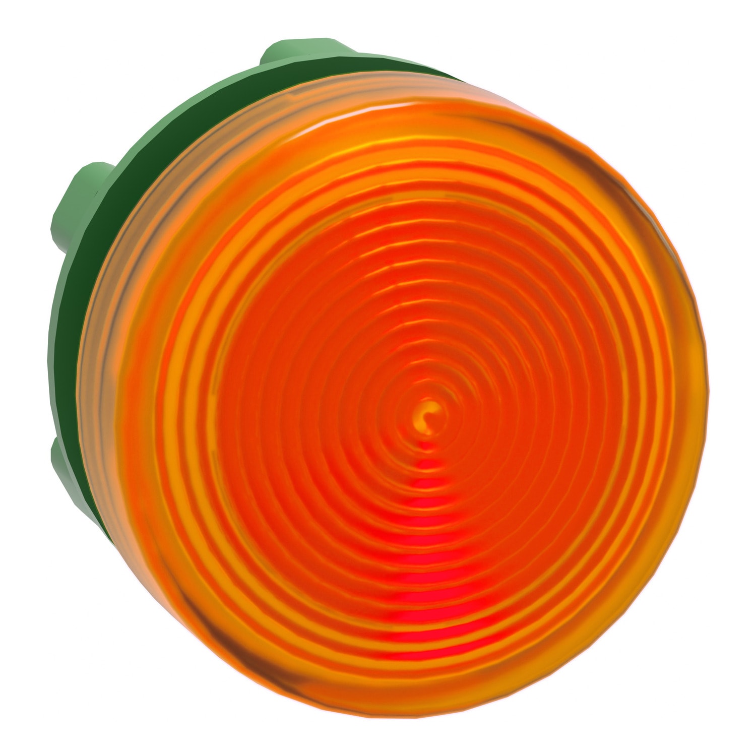 SCHNEIDER ELECTRIC - Testa lampada spia Ø22 - circolare - gemma striata arancione- per LED universale