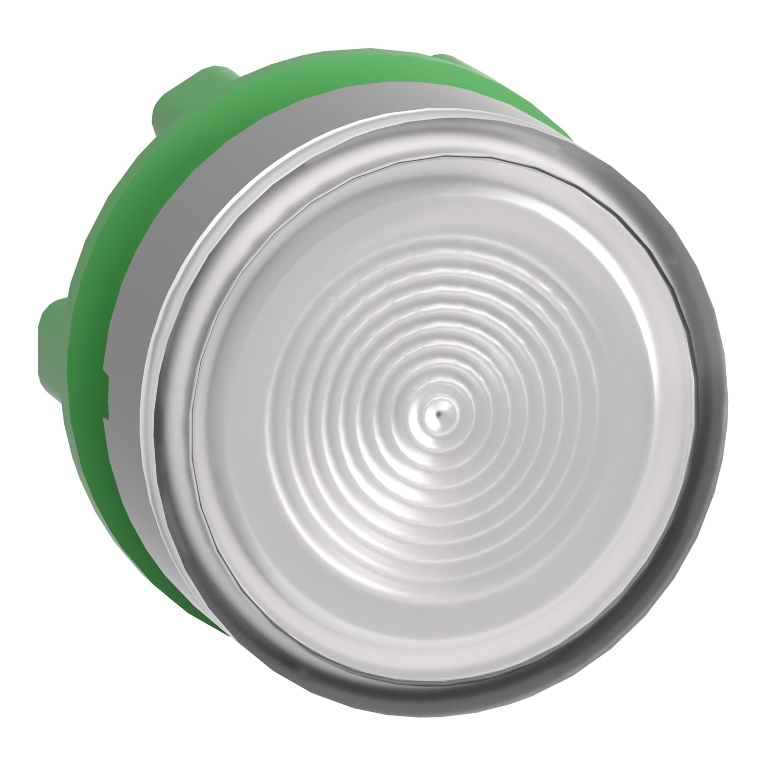 SCHNEIDER ELECTRIC - Testa pulsante luminoso bianco ghiera grigia- per LED universale - Ø22
