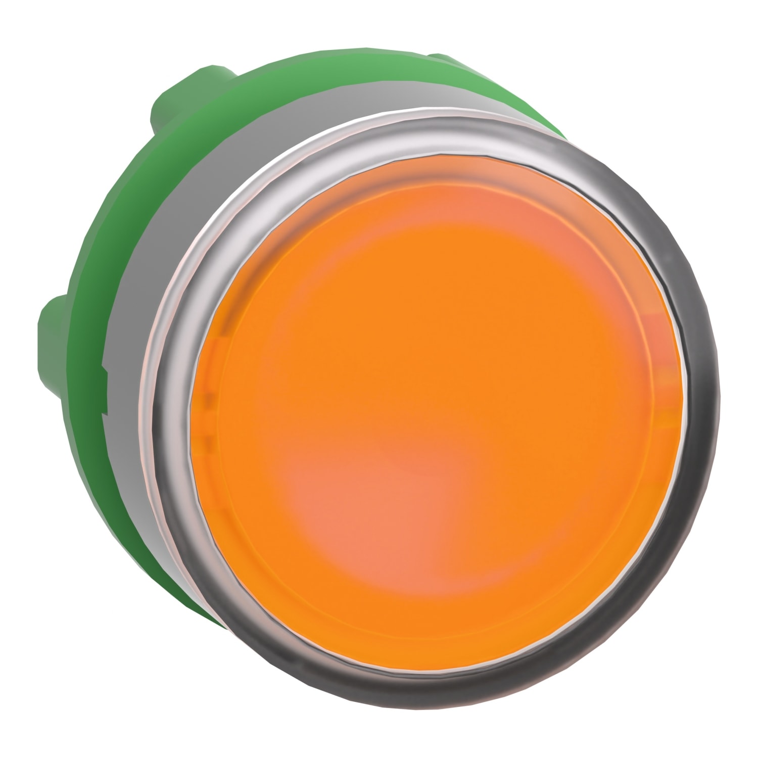 SCHNEIDER ELECTRIC - Testa pulsante luminoso giallo ghiera grigia- per LED universale- Ø22