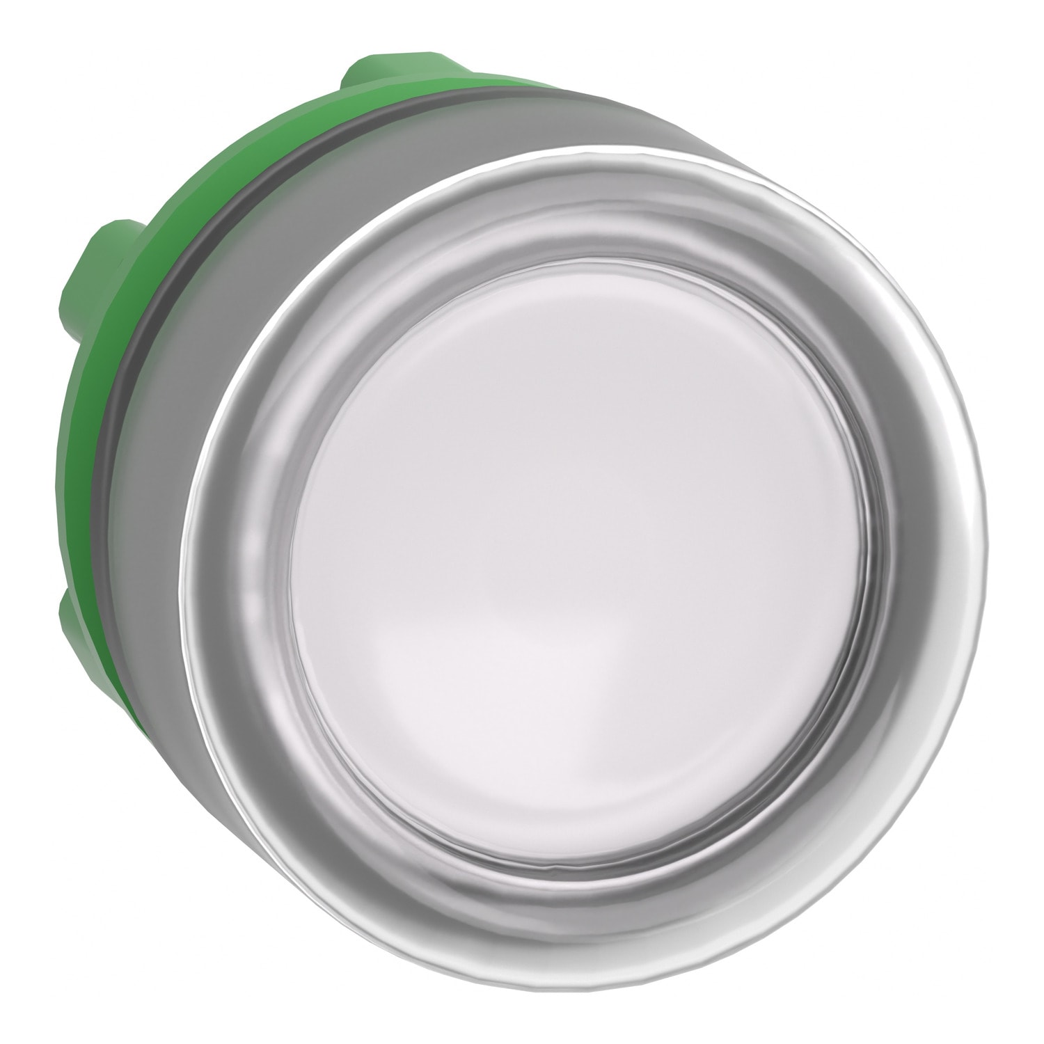 SCHNEIDER ELECTRIC - Testa pulsante luminoso bianco ghiera grigia- per LED universale- Ø22