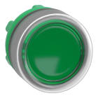SCHNEIDER ELECTRIC - Testa pulsante luminoso verde ghiera grigia- per LED universale- Ø22